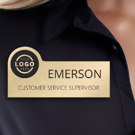 Etiqueta De Nome Logotipo comercial personalizado Nome do funcionár