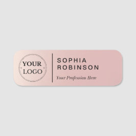 Etiqueta De Nome Logotipo Corporativo com Marca de Funcionário Faux