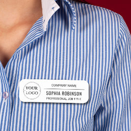 Etiqueta De Nome Logotipo corporativo com marca profissional