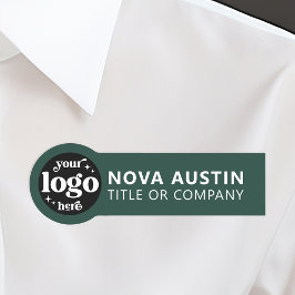 Etiqueta De Nome Logotipo da empresa profissional - Magnético ou pi