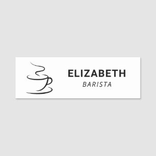 Etiqueta De Nome Logotipo de Café