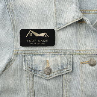 Etiqueta De Nome Logotipo de Corretor de Imóveis Moderno para Promo