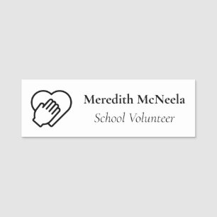 Etiqueta De Nome Logotipo de empresa/escola voluntário