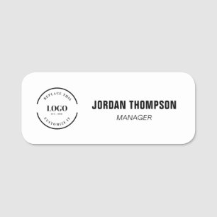 Etiqueta De Nome Logotipo de empresa ID de funcionário personalizad