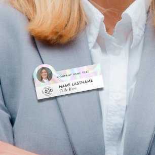 Etiqueta De Nome Logotipo de ID de foto Faux Negócios Modernos Holo