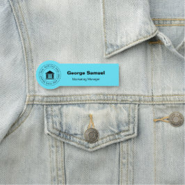 Etiqueta De Nome Logotipo de Negócio Simples | Nome | Cargo
