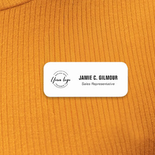 Etiqueta De Nome Logotipo de negócios Personalizado