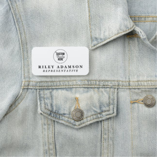 Etiqueta De Nome Logotipo de Negócios Personalizado Magnético para