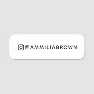 Etiqueta De Nome Logotipo do Instagram   Exibição Personalizada de 