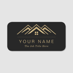 Etiqueta De Nome Logotipo do Realtor de Promocional Imobiliário Mod