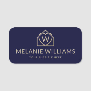 Etiqueta De Nome Logotipo do Realtor de Promocional Imobiliário Mod