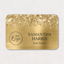 Logotipo em Folha de Ouro Brilhante