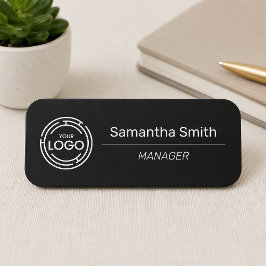 Etiqueta De Nome Logotipo Empresarial Funcionário