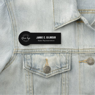 Etiqueta De Nome Logotipo Empresarial Personalizado Funcionário Pre