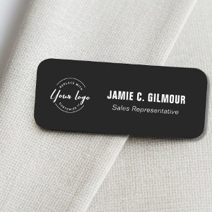 Etiqueta De Nome Logotipo Empresarial Personalizado Mínimo Funcioná