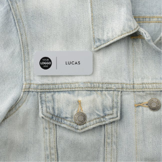 Etiqueta De Nome Logotipo Empresarial Placa Básica de Nome de Funci