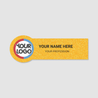 Etiqueta De Nome Logotipo Funcionário Magnético seu logotipo aqui t