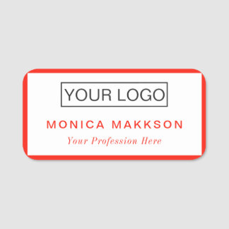 Etiqueta De Nome Logotipo magnético ou personalizado de pino do Nom