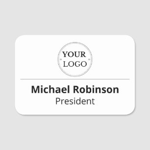 Etiqueta De Nome Logotipo magnético ou personalizado de pino do Nom