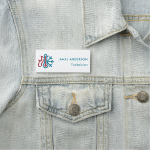 Etiqueta De Nome Logotipo Moderno Simples HVAC Profissional de Calo