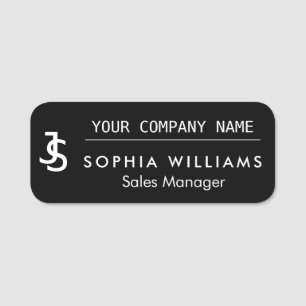Etiqueta De Nome Logotipo Monograma de Empresa de Costume Empresari