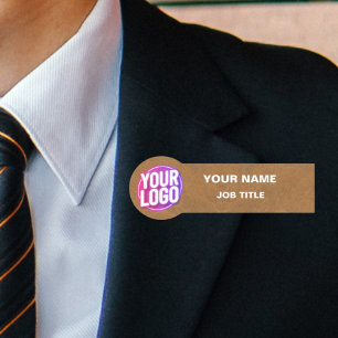 Etiqueta De Nome Logotipo Personalizado - Backup do pino magnético