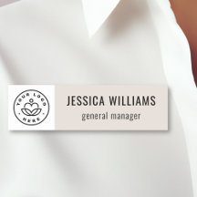 Logotipo Personalizado da Empresa Bege Funcionário