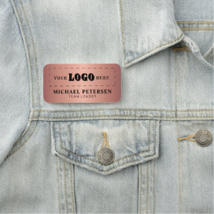 Etiqueta De Nome Logotipo personalizado da empresa empregado falso 