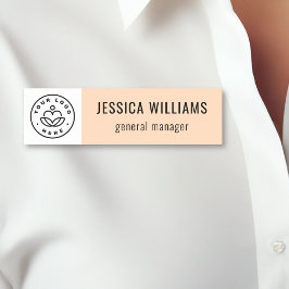 Etiqueta De Nome Logotipo Personalizado da Empresa Funcionário Pêss
