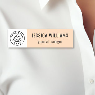Etiqueta De Nome Logotipo Personalizado da Empresa Funcionário Pêss