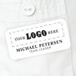 Etiqueta De Nome Logotipo personalizado da empresa funcionário prof