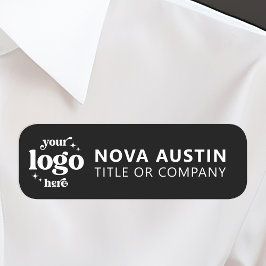 Etiqueta De Nome Logotipo Personalizado Da Empresa - Magnético Ou P