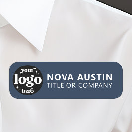 Etiqueta De Nome Logotipo Personalizado Da Empresa - Magnético Ou P