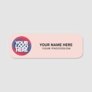 Etiqueta De Nome Logotipo Personalizado Empregada magnético ou alfi