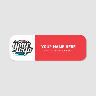 Etiqueta De Nome Logotipo Personalizado Empregados magnético ou alf