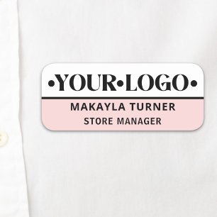 Etiqueta De Nome Logotipo Personalizado Funcionário 