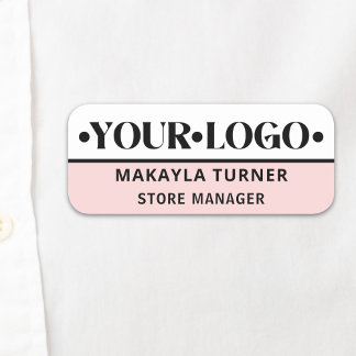 Etiqueta De Nome Logotipo Personalizado Funcionário 