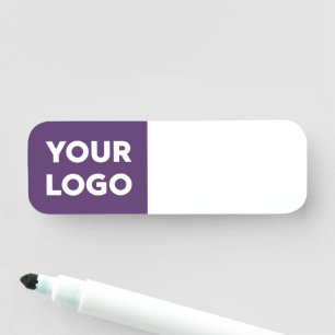 Etiqueta De Nome Logotipo personalizado na eliminação seca reutiliz