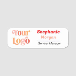 Etiqueta De Nome Logotipo Personalizado - Pino Magnético Ou De Segu