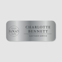 Logotipo Personalizado Prata Escritório Funcionári
