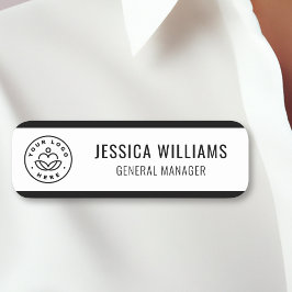 Etiqueta De Nome Logotipo personalizado preto