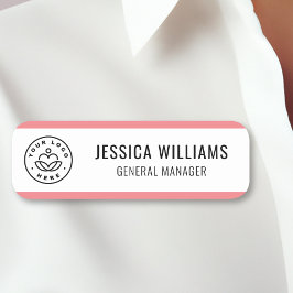 Etiqueta De Nome Logotipo personalizado rosa