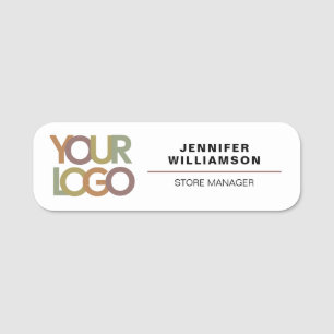 Etiqueta De Nome Logotipo Personalizável da Empresa e Crachá de Nom