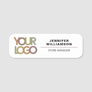 Etiqueta De Nome Logotipo Personalizável da Empresa e Crachá de Nom