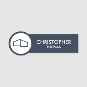 Etiqueta De Nome Logotipo residencial moderno Imóveis, Marinho do R