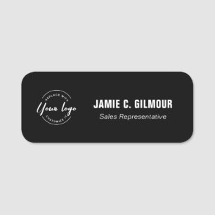 Etiqueta De Nome Logotipo simples de empresa personalizado Personal