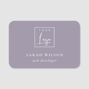 Etiqueta De Nome Logotipo simples de promoção personalizada Lilac