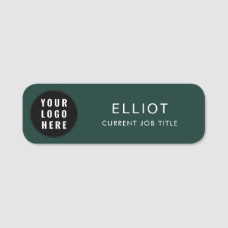 Etiqueta De Nome Logotipo simples para empresas e funcionários