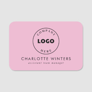 Etiqueta De Nome Logotipo simples para empresas - Funcionário moder