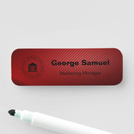 Etiqueta De Nome Logotipo simples para empresas | Nome | Designação